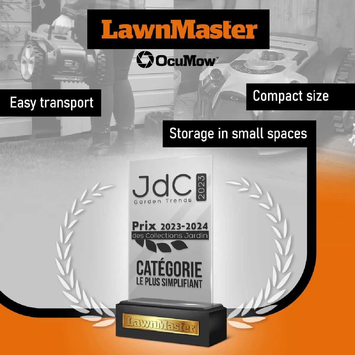Lawnmaster Robot Cortacésped Autónomo 24V sin Cable Perimetral