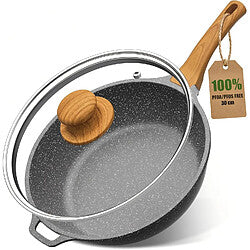 Poêle Haute Granit avec Couvercle YASHE Gris MKR00014932270