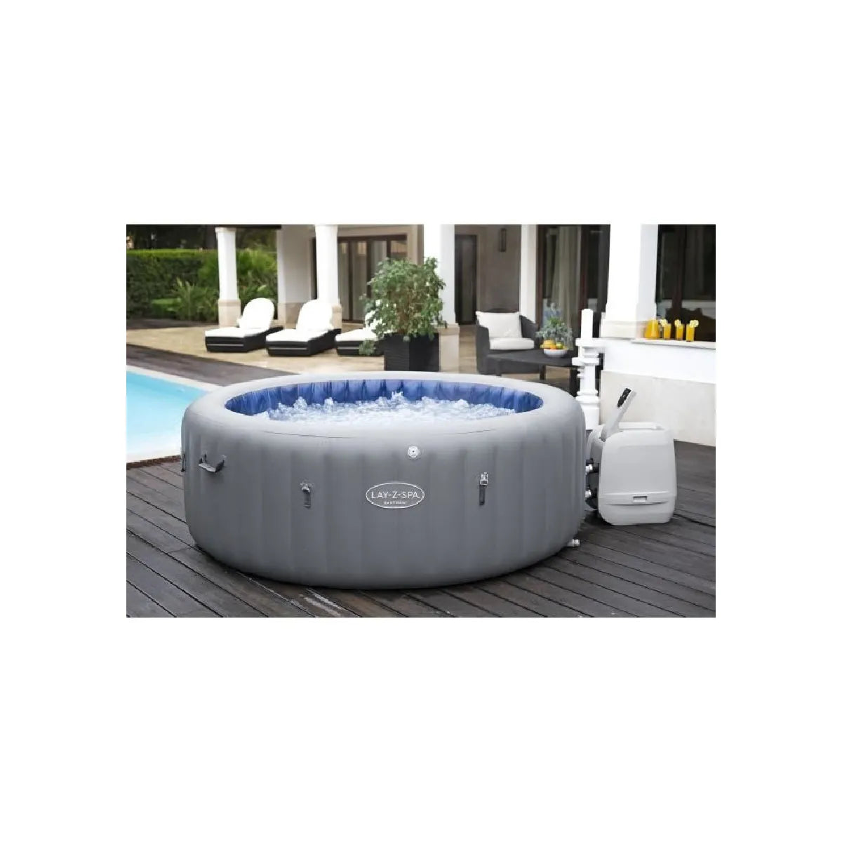 Spa Gonflable Bestway Lay-Z-Spa Santorini HydroJet Rond 7 Places MKR00014811946