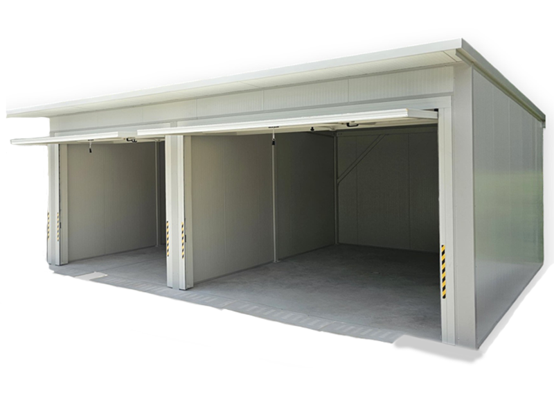 Doppelgarage Fertigbau 6 x 6 m Ohne Fundament Zinkierte Struktur