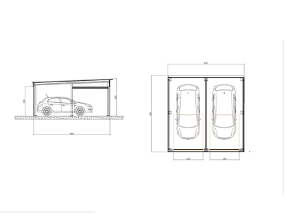 Garage Prefabbricato Doppio 6 X 6 Meter