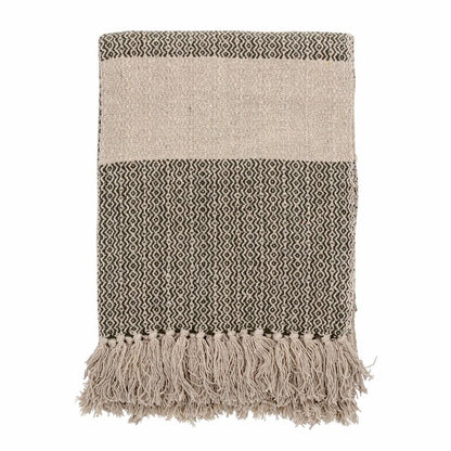 Luxusbetten24 Moana Überwurfdecke aus recycelter Baumwolle 160x130 Grün