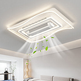 Bextsrack Ventilador de Techo Sin Aspas LED 180W 105×65 cm