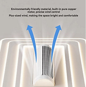 Bextsrack Ventilador de Techo Sin Aspas LED 180W 105×65 cm