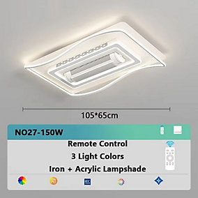 Bextsrack Ventilador de Techo Sin Aspas LED 180W 105×65 cm