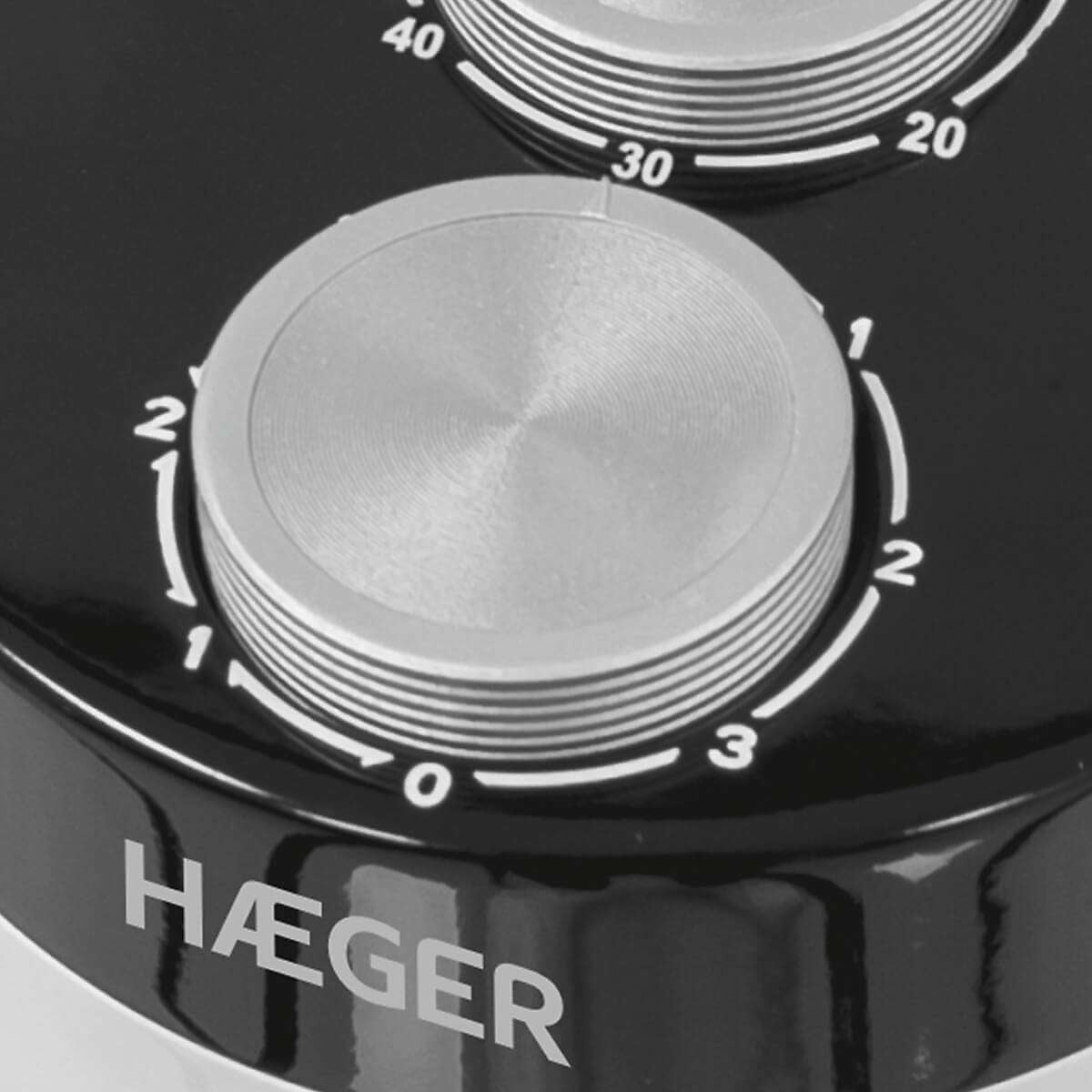 Haeger Ventilador de Pie Negro 45W 3 Velocidades