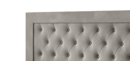 Luxusbetten24 Modernes Grau Samt Kopfteil Design für Einzelbett