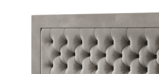 Luxusbetten24 Modernes Grau Samt Kopfteil Design für Einzelbett
