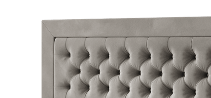 Luxusbetten24 Modernes Grau Samt Kopfteil Design für Einzelbett