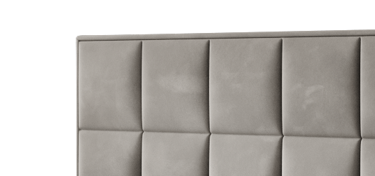 Luxusbetten24 Modernes Grau Samt Kopfteil Design für Einzelbett