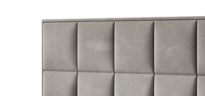 Luxusbetten24 Modernes Grau Samt Kopfteil Design für Einzelbett