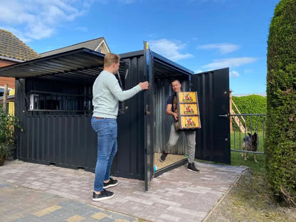 Demontierbarer Bar-Container 4×2 m XL – Schwarz RAL 9005