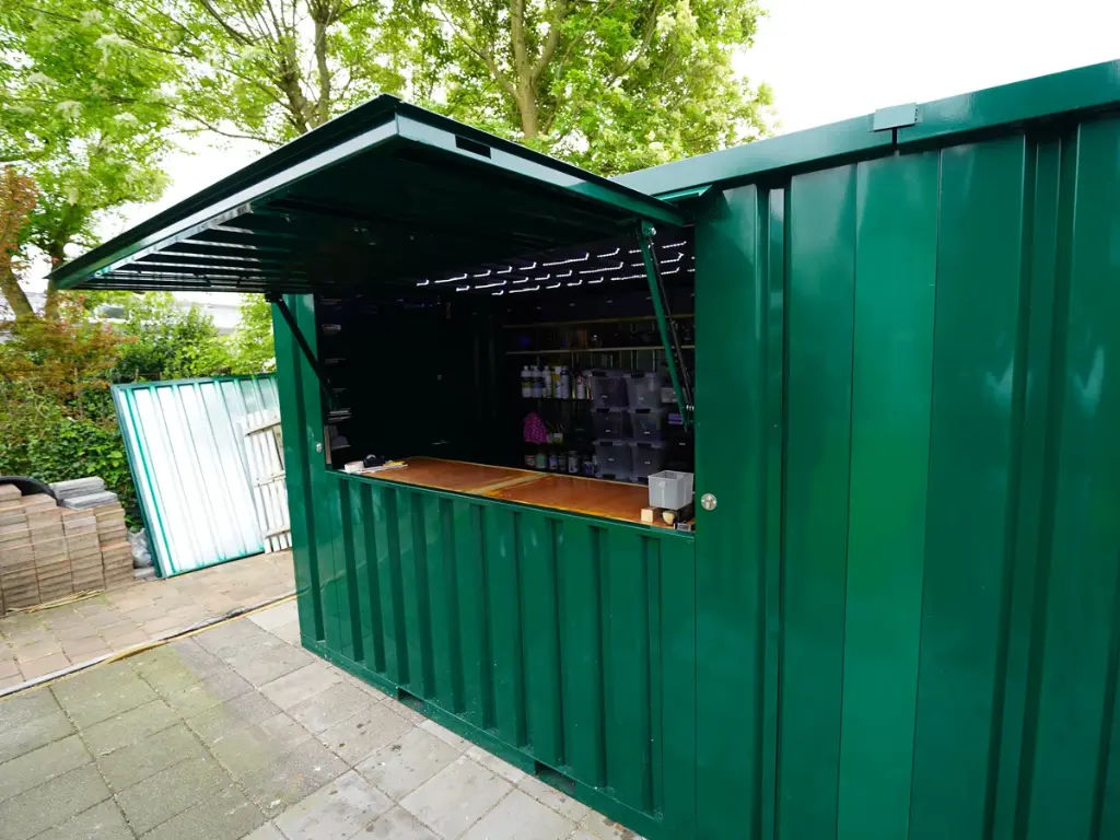Conteneur Bar Démontable XL 3×2 M Grün RAL 6016