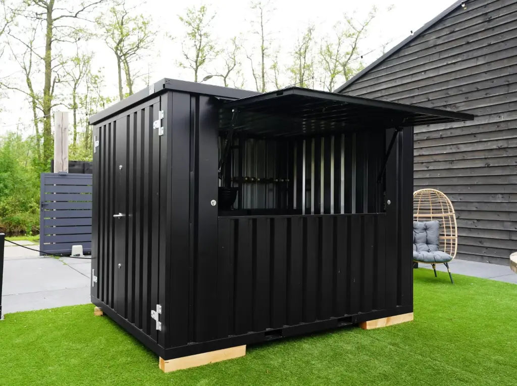 Demontierbarer Bar-Container XL 4×3 m Grün RAL 6005