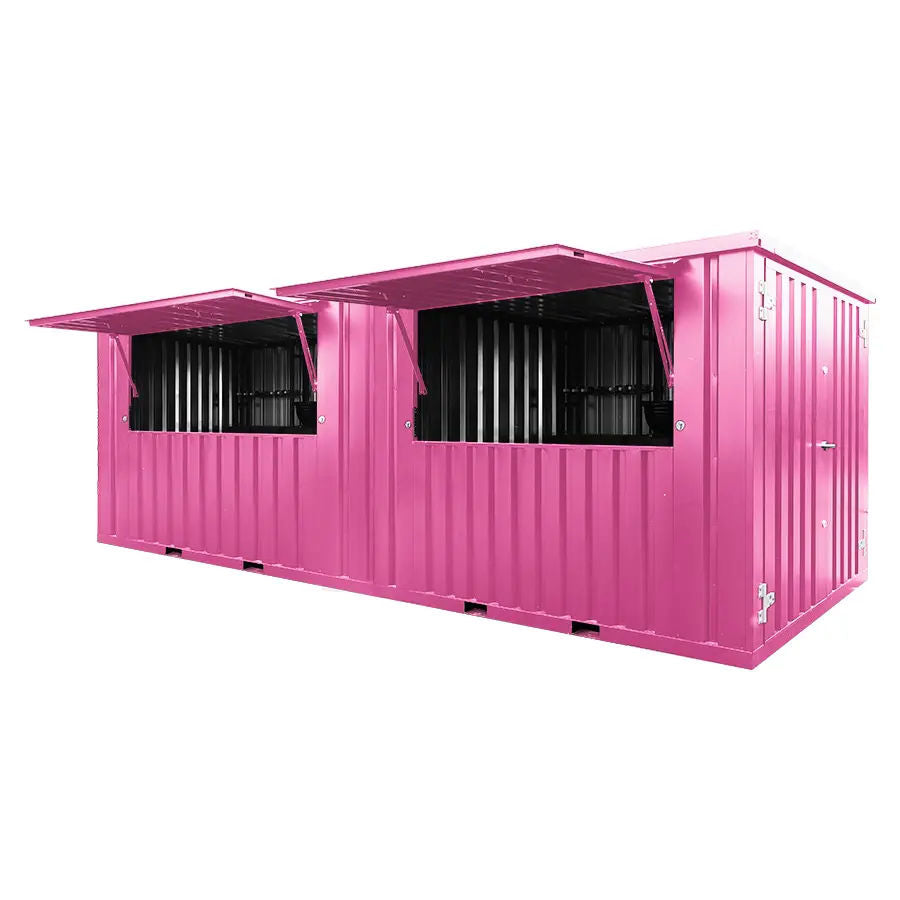 Conteneur BarDémontable 6×2 mètres XL Rose RAL 3015