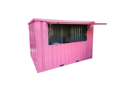 Conteneur Bar Demontierbar XL 3×2 m Rosa RAL 3015 Modular
