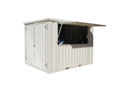 Barcontainer XL 3×2 m Weiß RAL 9016, modular und robust