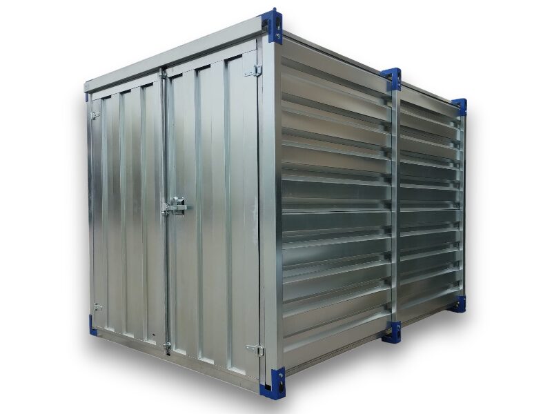 Ecobox 4‑Meter Box aus verzinktem Blech Leicht, 200 kg/m² Tragkraft