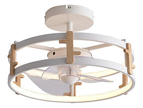 Purline Lámpara Ventilador LED con Detalles de Madera