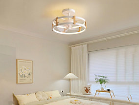Purline Lámpara Ventilador LED con Detalles de Madera