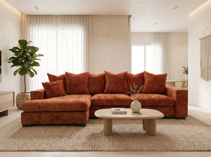 Designer Sofa Selena L mit Schlaffunktion in Strukturstoff