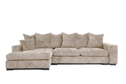 Designer Sofa Selena L mit Schlaffunktion in Strukturstoff