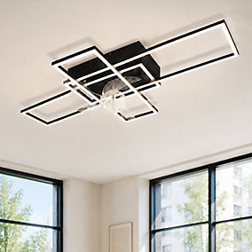 Nettlife Ventilador de Techo LED 94 cm 6 Velocidades Remoto