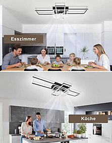 Nettlife Ventilador de Techo LED 94 cm 6 Velocidades Remoto