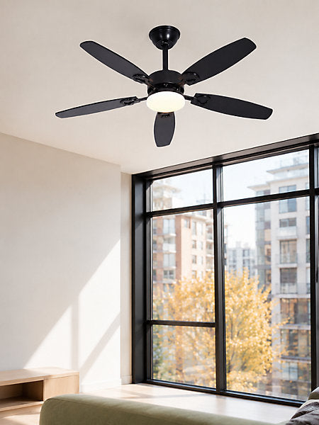 Nettlife Ventilador de Techo con Iluminación LED Silencioso 23W Negro 125 cm
