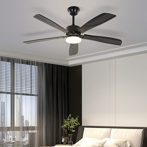 Nettlife Ventilador de Techo con Iluminación LED Silencioso 23W Negro 125 cm