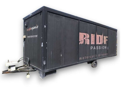 Gebrauchte Mobile Werkstatt-Box 8 m Monoblock mit Rädern und Licht