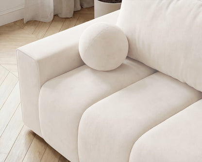 Luxusbetten24 Vena 3‑Sitzer Sofa mit Stauraum und Schlaffunktion, Samt