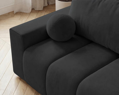 Luxusbetten24 Vena 3‑Sitzer Sofa mit Stauraum und Schlaffunktion, Samt