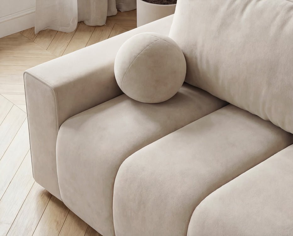 Luxusbetten24 Vena 3‑Sitzer Sofa mit Stauraum und Schlaffunktion, Samt