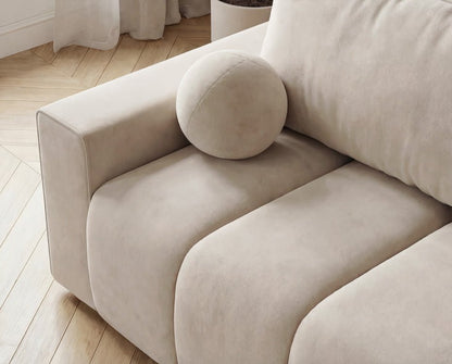 Luxusbetten24 Vena 3‑Sitzer Sofa mit Stauraum und Schlaffunktion, Samt