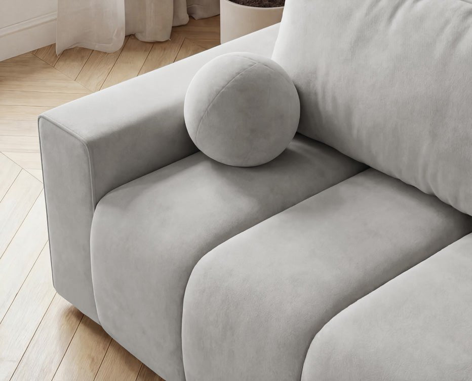 Luxusbetten24 Vena 3‑Sitzer Sofa mit Stauraum und Schlaffunktion, Samt