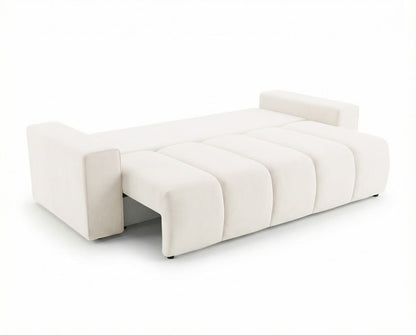 Luxusbetten24 Vena 3‑Sitzer Sofa mit Stauraum und Schlaffunktion, Samt