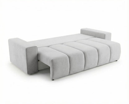 Luxusbetten24 Vena 3‑Sitzer Sofa mit Stauraum und Schlaffunktion, Samt