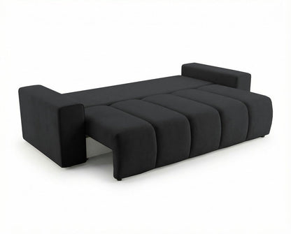 Luxusbetten24 Vena 3‑Sitzer Sofa mit Stauraum und Schlaffunktion, Samt