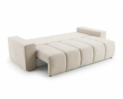 Luxusbetten24 Vena 3‑Sitzer Sofa mit Stauraum und Schlaffunktion, Samt