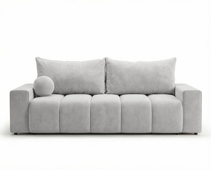 Luxusbetten24 Vena 3‑Sitzer Sofa mit Stauraum und Schlaffunktion, Samt