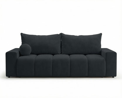 Luxusbetten24 Vena 3‑Sitzer Sofa mit Stauraum und Schlaffunktion, Samt