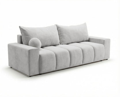 Luxusbetten24 Vena 3‑Sitzer Sofa mit Stauraum und Schlaffunktion, Samt