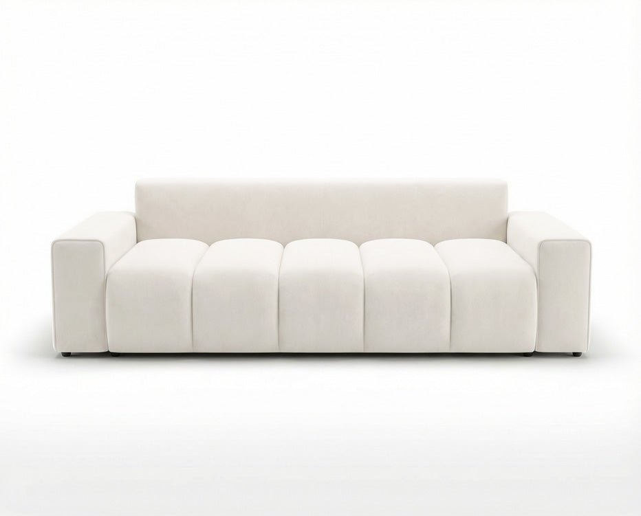 Luxusbetten24 Vena 3‑Sitzer Sofa mit Stauraum und Schlaffunktion, Samt