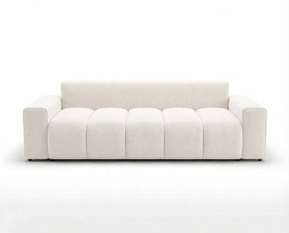 Luxusbetten24 Vena 3‑Sitzer Sofa mit Stauraum und Schlaffunktion, Samt