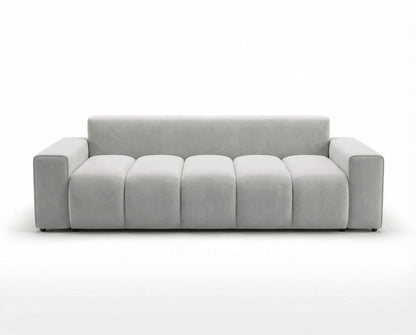 Luxusbetten24 Vena 3‑Sitzer Sofa mit Stauraum und Schlaffunktion, Samt