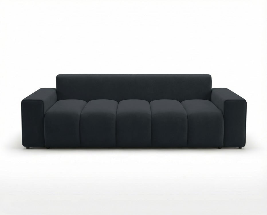 Luxusbetten24 Vena 3‑Sitzer Sofa mit Stauraum und Schlaffunktion, Samt