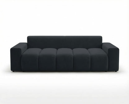 Luxusbetten24 Vena 3‑Sitzer Sofa mit Stauraum und Schlaffunktion, Samt