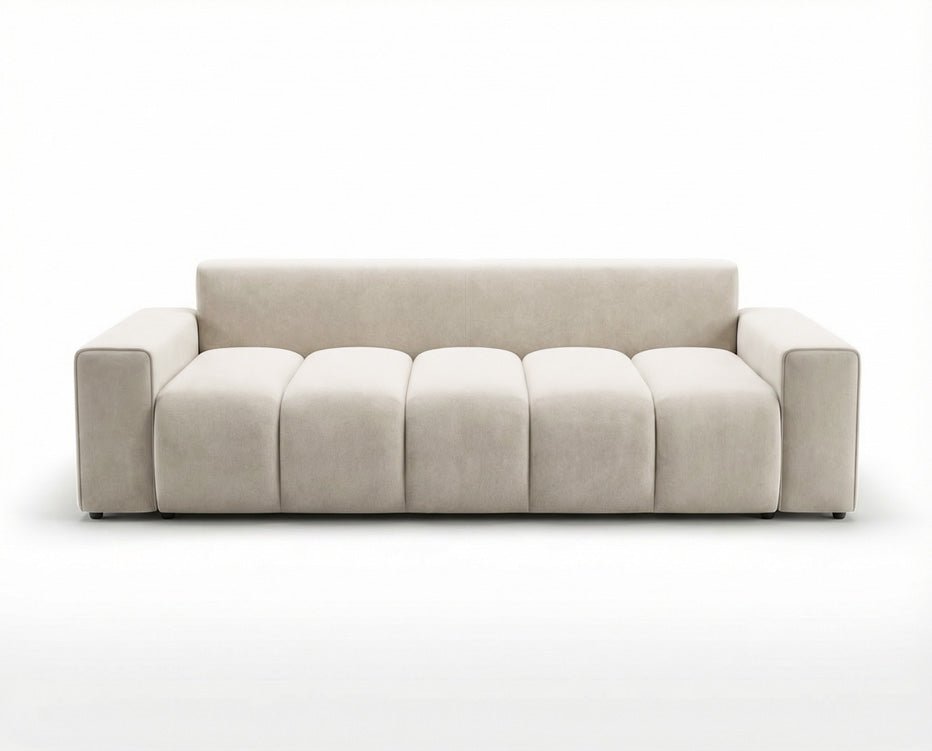 Luxusbetten24 Vena 3‑Sitzer Sofa mit Stauraum und Schlaffunktion, Samt