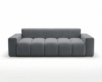 Luxusbetten24 Vena 3‑Sitzer Sofa mit Stauraum und Schlaffunktion, Samt